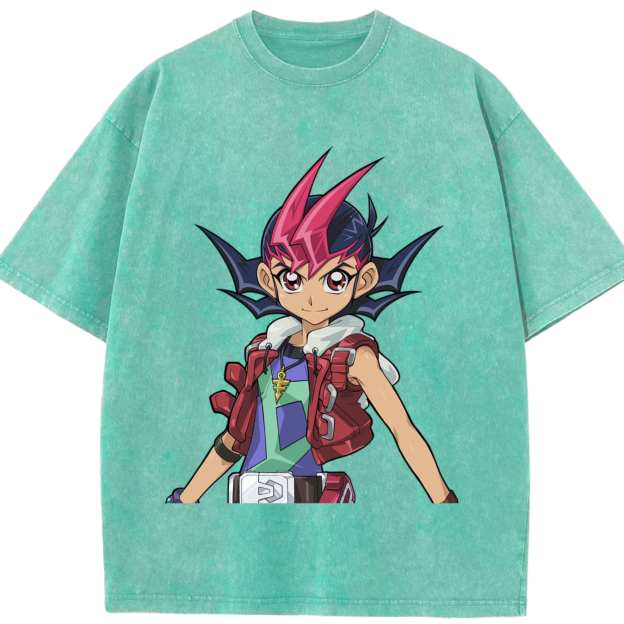 （画像用） 遊☆戯☆王 Yu-Gi-Oh! 綿100% ヴィンテージ風 半袖Tシャツ（フロントプリント）